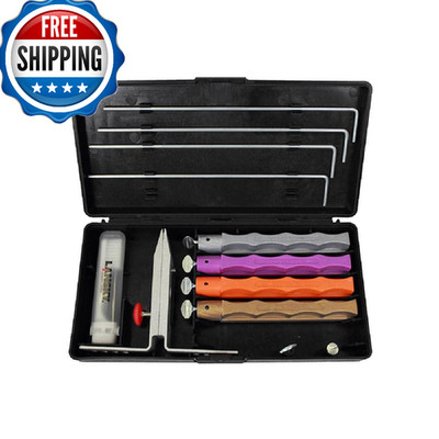 Lansky 4-Stone Deluxe Diamond System | Precision Knife Sharpening Kit