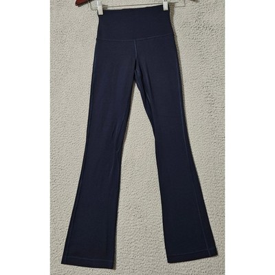 Lululemon Align High-Rise Mini-Flare Leggings Pants Navy Blue W5FCHS Size 2 EUC