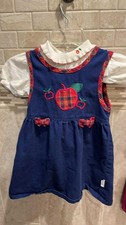 Vintage Oshkosh B'Gosh Apple shirt girl's sz 6  Healthtex dress sz 5 set