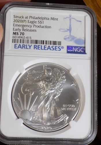 2020-P American Silver Eagle — photo from the most recent tracked eBay sale
