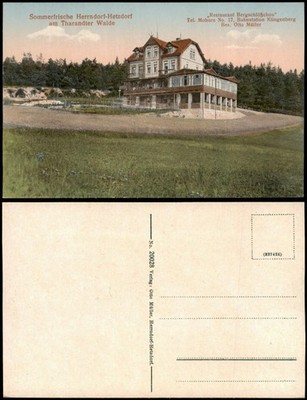 Herrndorf-Halsbrücke Restaurant Bergschlößchen Tel. Mohorn 1916