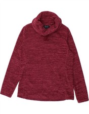 MOUNTAIN WAREHOUSE Womens Roll Neck Fleece Jumper UK 12 Medium Burgundy CF08