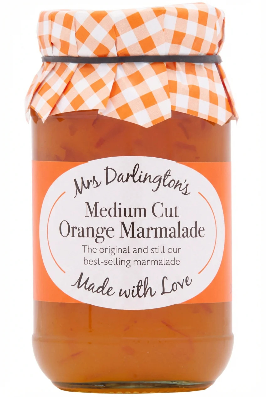 Mrs Darlington Medium Cut Marmalade 340g Traditional UK Citrus Spread