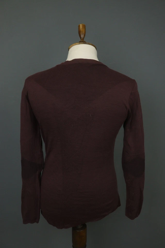 SMARTWOOL Dark Brown Wool Knit Long Sleeve Crew Neck Pullover Sweater Size L - Image 2 of 4