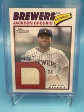2024 Topps Heritage Clubhouse Relic Jackson Chourio CCR-JC Brewers /77