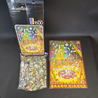 Heye 1500 Teile Puzzle - Mordillo - Crazy Circus - Selten 1981 Vintage Rarität