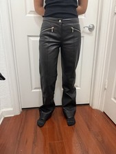 Womens Wilsons Leather Pants Black 4 SOFT Lambskin Maxima Biker Vintage 90s Y2K