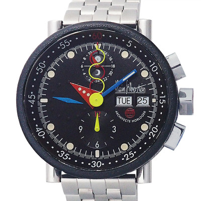 Alain Silberstein KB41 Chrono Uhr Herren Automatik Schwarzes Zifferblatt 40 mm