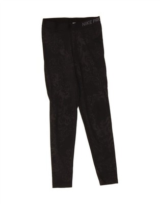 Nike Damen Grafik Leggings UK 12 Medium schwarz Paisley Polyester CW05
