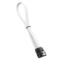 ModMesh Sleeved SATA 3 Cable White 30cm Computer PC Hard Drive Data Cord