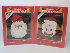 WonderArt Felt Christmas Kit Mr.&Mrs Claus Holiday Kits Aunt Lydias Made in USA