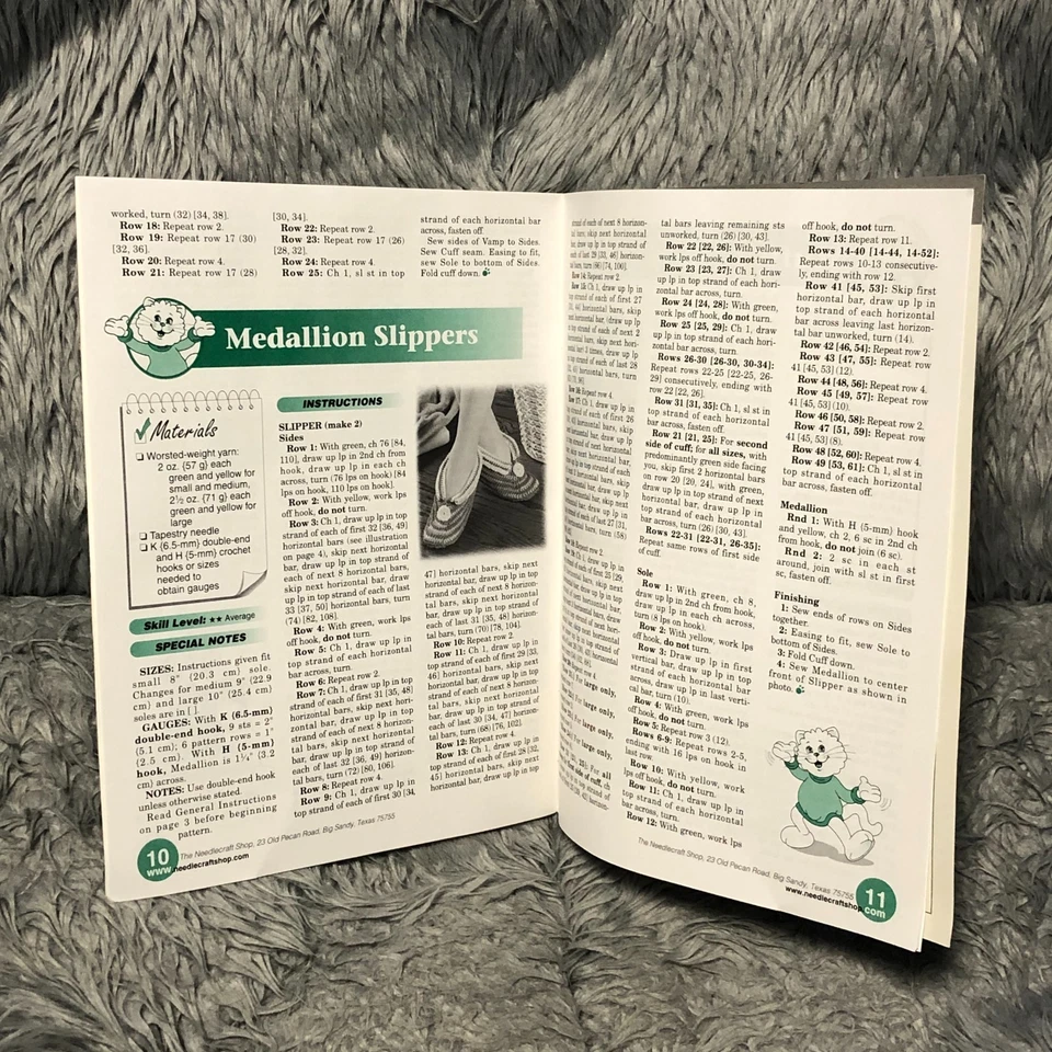 SLIPPERS ON THE DOUBLE Crochet Patterns 7 Designs 2000 Darla Fanton - Image 4 of 4