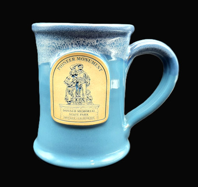 Blue Deneen Pottery Mug for Pioneer Monument at Donner Memorial State Park NWOT