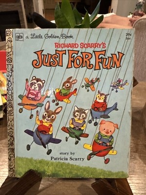 Vintage 1960 Richard Scarry's Just For Fun A Little Golden Book