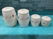 Franciscan Duet Canister Set #1 - Three Lids As-Is