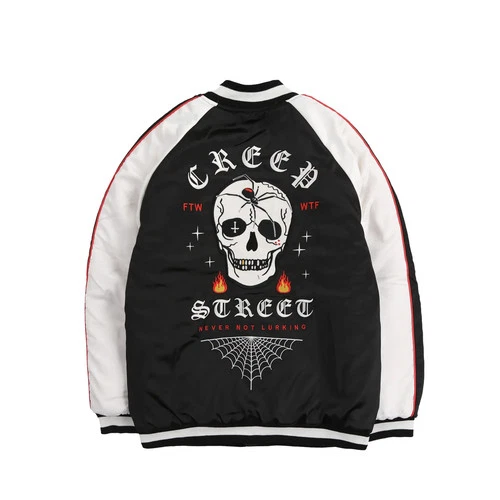 CREEP STREET: DEATH WEB SATIN BOMBER JACKET - 1st Run Men's Size SM - product listing photo
