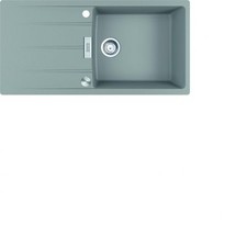 Franke Évier Fragranit CNG 611-100 Pierre Grise Bouton En Acier Inoxydable