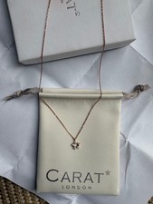 carat london rose gold diamond pendant Libby necklace