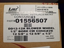 Lau Industries #01556507 Double Inlet Blower Wheel DD12-12A 1/2" Bore CW Concave