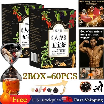60pcs Ginseng six treasure tea , Kidney tea ,liver tea , red date kidney health