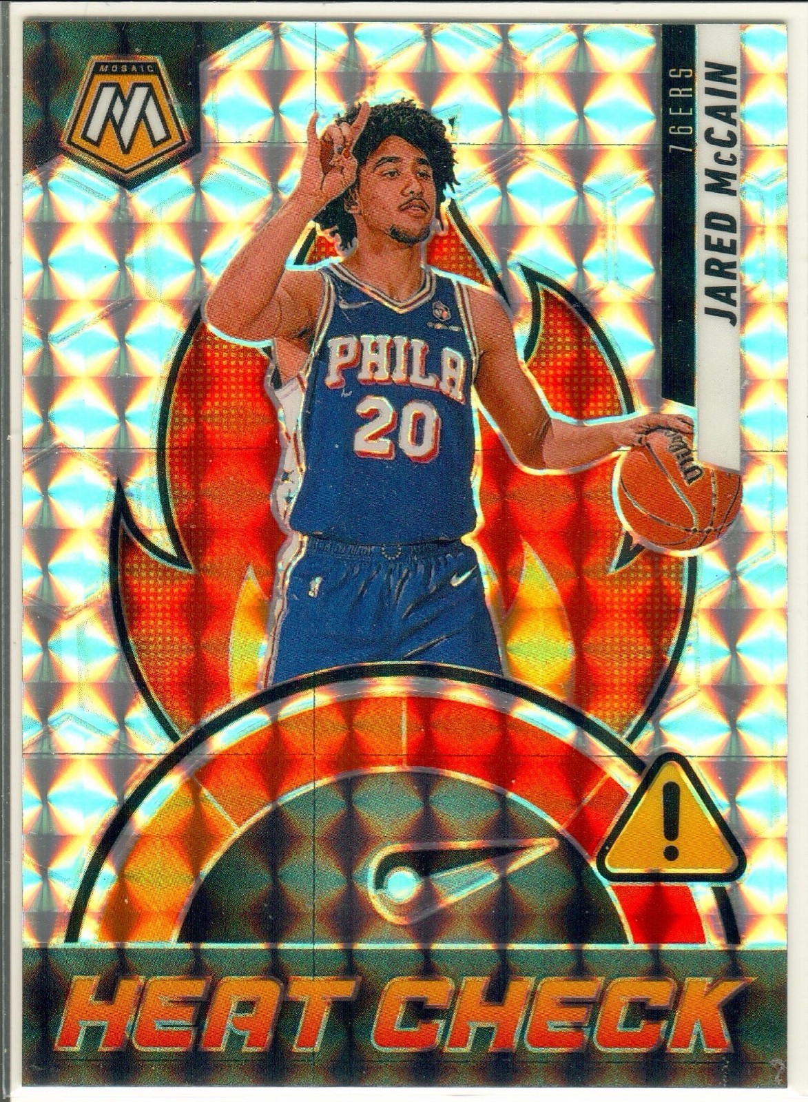 2024-25 Mosaic Basketball Jared McCain #7 Heat Check Rookie Card RC 76ers