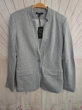 GIBSONLOOK Notch Collar Cotton Blend Blazer in Grey Small