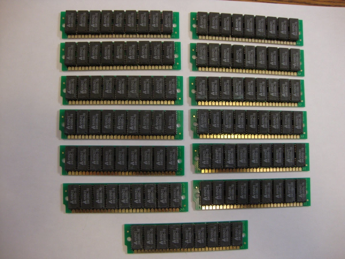 30pin SIMMメモリCENTURYブランド 東芝1Mbチップ使用 ×8枚 SIMM Computer RAM 1 MB Total Capacity 30 Pins for sale | eBay