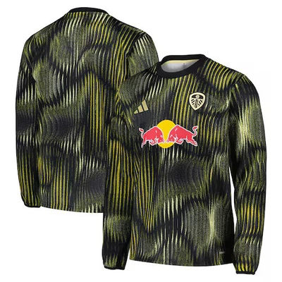 ADIDAS Leeds United Football T-Shirt Men's Black