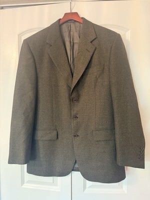 Example by Missoni Italian Designer Men's Sport Coat Blazer Olive Green Vtg 44R