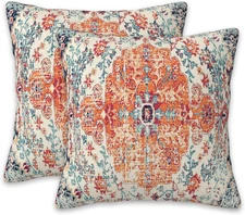 Boho Pillow Covers 18X18 Set of 2, Boho Carpet Decorative Throw Pillow Covers,Vi