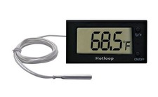 Hotloop Digital Oven Thermometer Heat Resistant up to 572 F/300 C, LCD Black