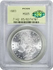 1883 PCGS MS65 CAC OGH MORGAN SILVER DOLLAR OLD GREEN HOLDER. CAC