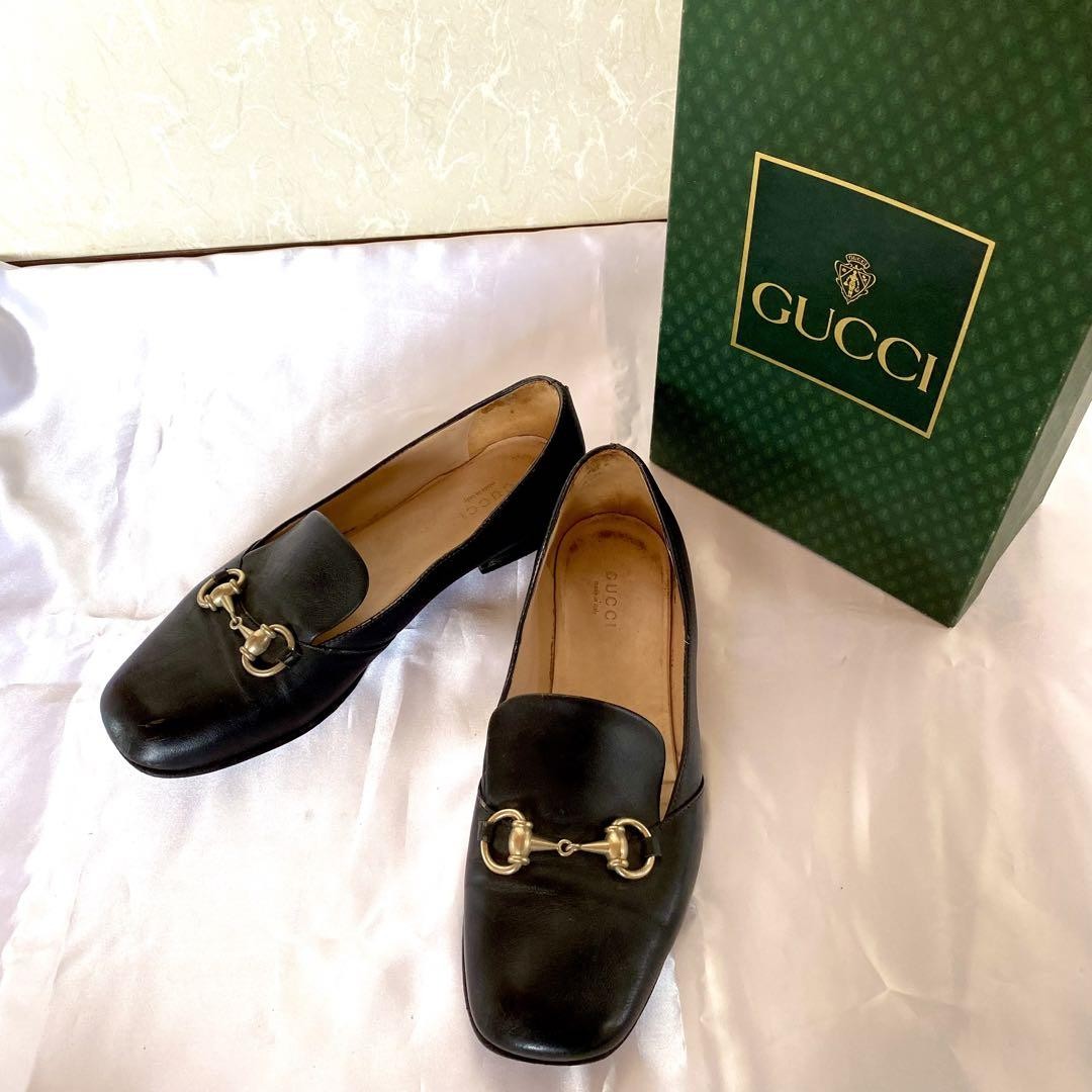 Gucci Horsebit Loafers Shoes Black Leather Size 37 US Abt7 For Women thumbnail 11