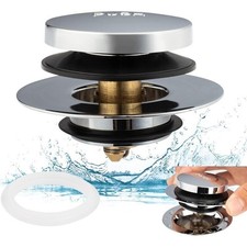 Universal Tip Toe Bath Drain Stopper and Cover Bathtub Drain Stopper Chrome