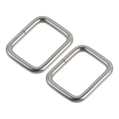 Metal Rectangle Ring Buckles 25 x 20mm Inner Dimensions Silver Tone 20pcs