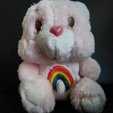 Vintage 1983 Kenner Care Bears Rainbow Cheer Bear Plush Mini 6"