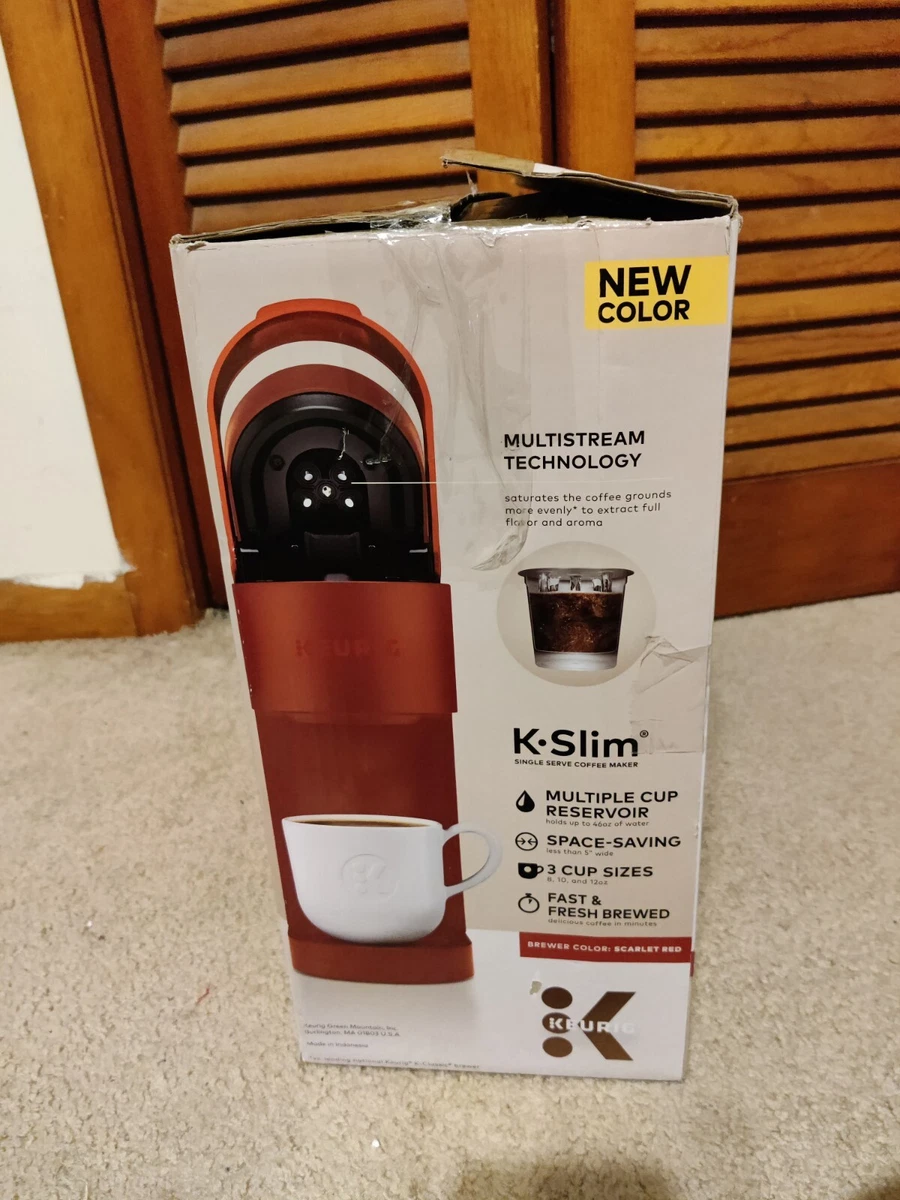 Keurig K- Slim Single Serve K-Cup Pod Coffee Maker, MultiStream Technology,  Scarlet Red