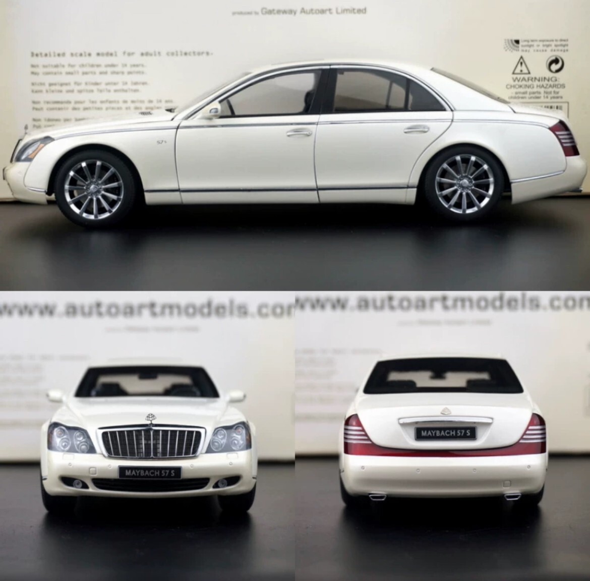 ミニカー Autoart1/18  Maybach 57 22\" Wheel Autoart 1/18 Scale Diecast 76152 - Maybach 57 SWB - Grey
