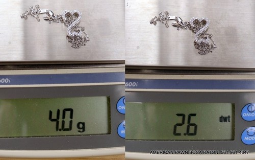 Open Heart 14K White Gold 1/2 ct tw Diamond Pendant Necklace Jane Seymour 18-20" - Picture 3 of 12