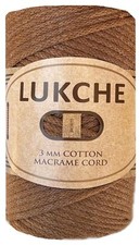 Camel Macrame Cord 3mm x 93yards 279 Feet Colored Macrame Rope Cotton Rope Ma...