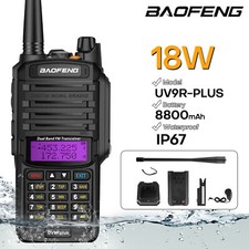 1 SET BAOFENG UV-9R PLUS V/UHF FM WALKIE TALKIE DUAL BAND HANDHELD TWO WAY RADIO