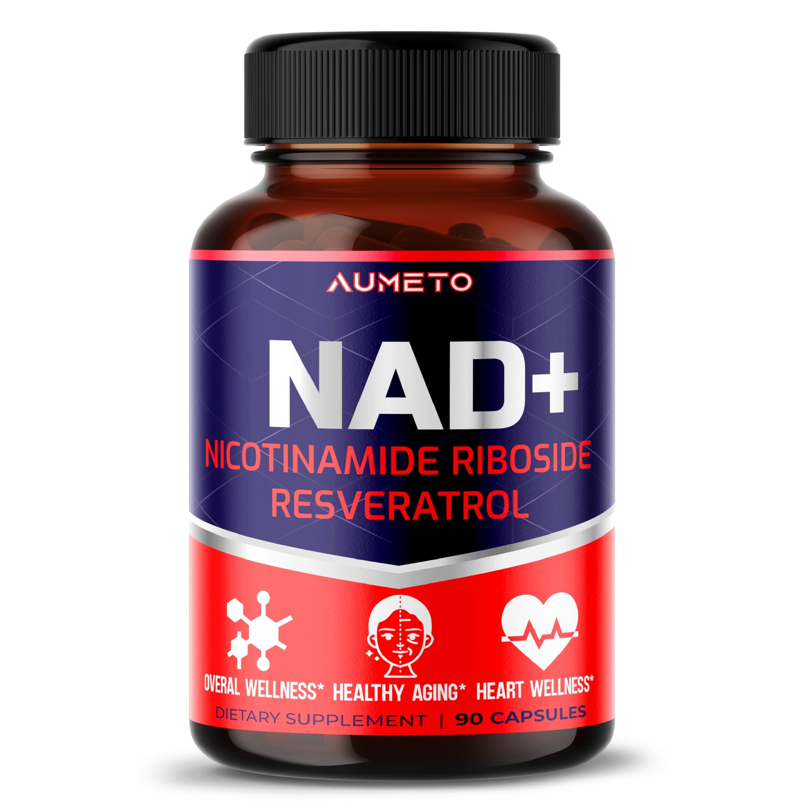 NAD+ with Nicotinamide Riboside NR, Resveratrol, Quercetin - Cellular Energy ...