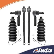 Front 6pc Outer Inner Tie Rod Kit for Chevy HHR Pontiac G5 Pursuit Saturn Boots