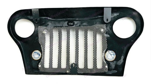 FRONT NEW FITS FOR MAHINDRA ROXOR GRILL WITH CUT OUT TURN SIGNAL LED INDICATOR - Picture 2 of 4