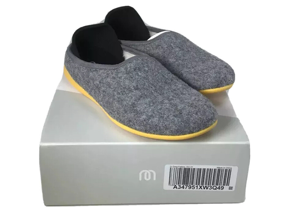 PANTOFOLA D’ORO Mahabis Ciabatte classiche 2 slip on grigio chiaro e giallo da donna taglia US 9 5 10M