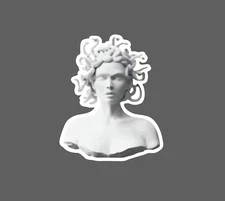 Medusa Sticker Marble Stone Waterproof Mythology Gift NEW
