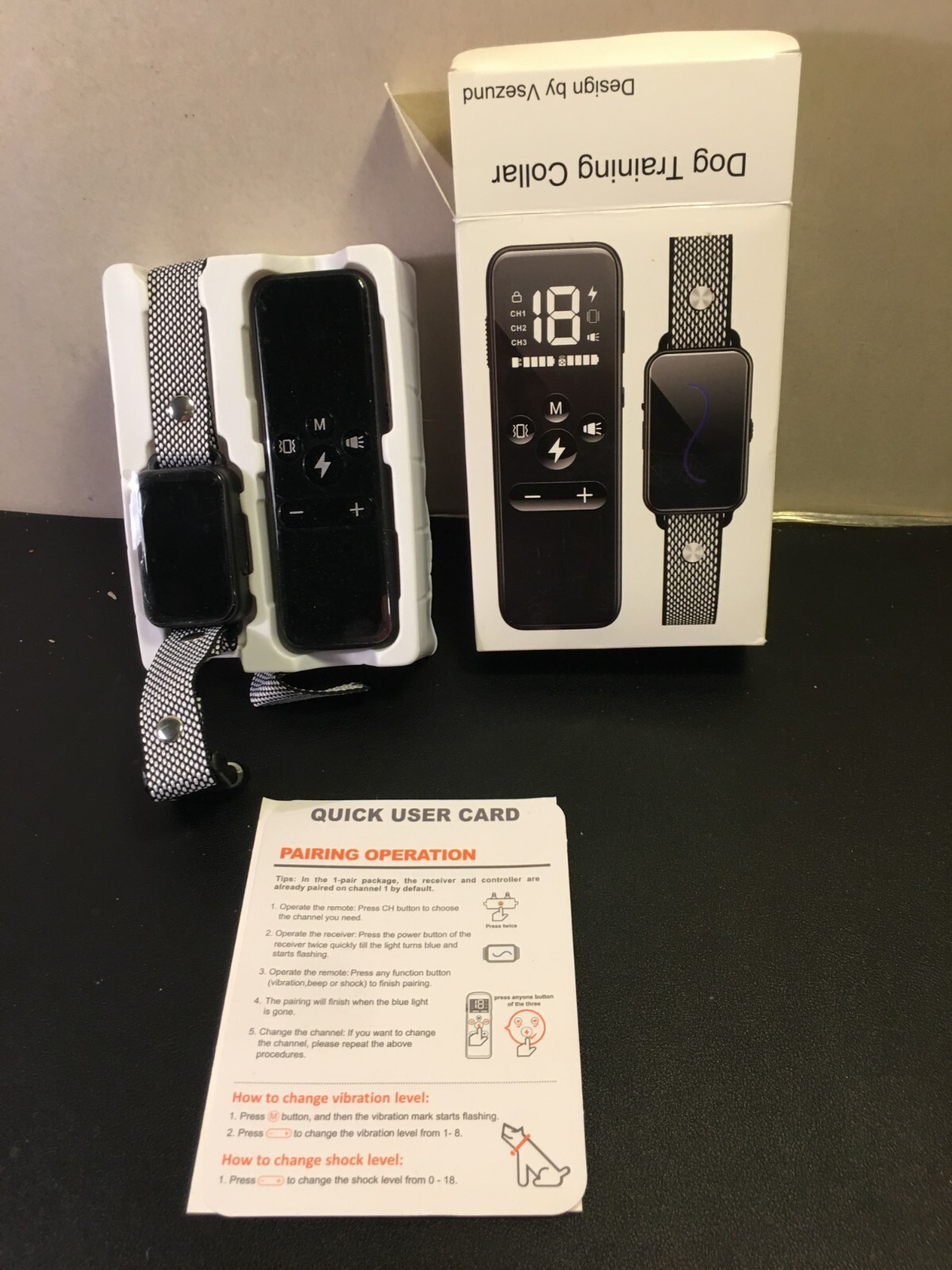 Vsezund Dog Training Collar, Rechargeable Shock Collar for Dogs eBay