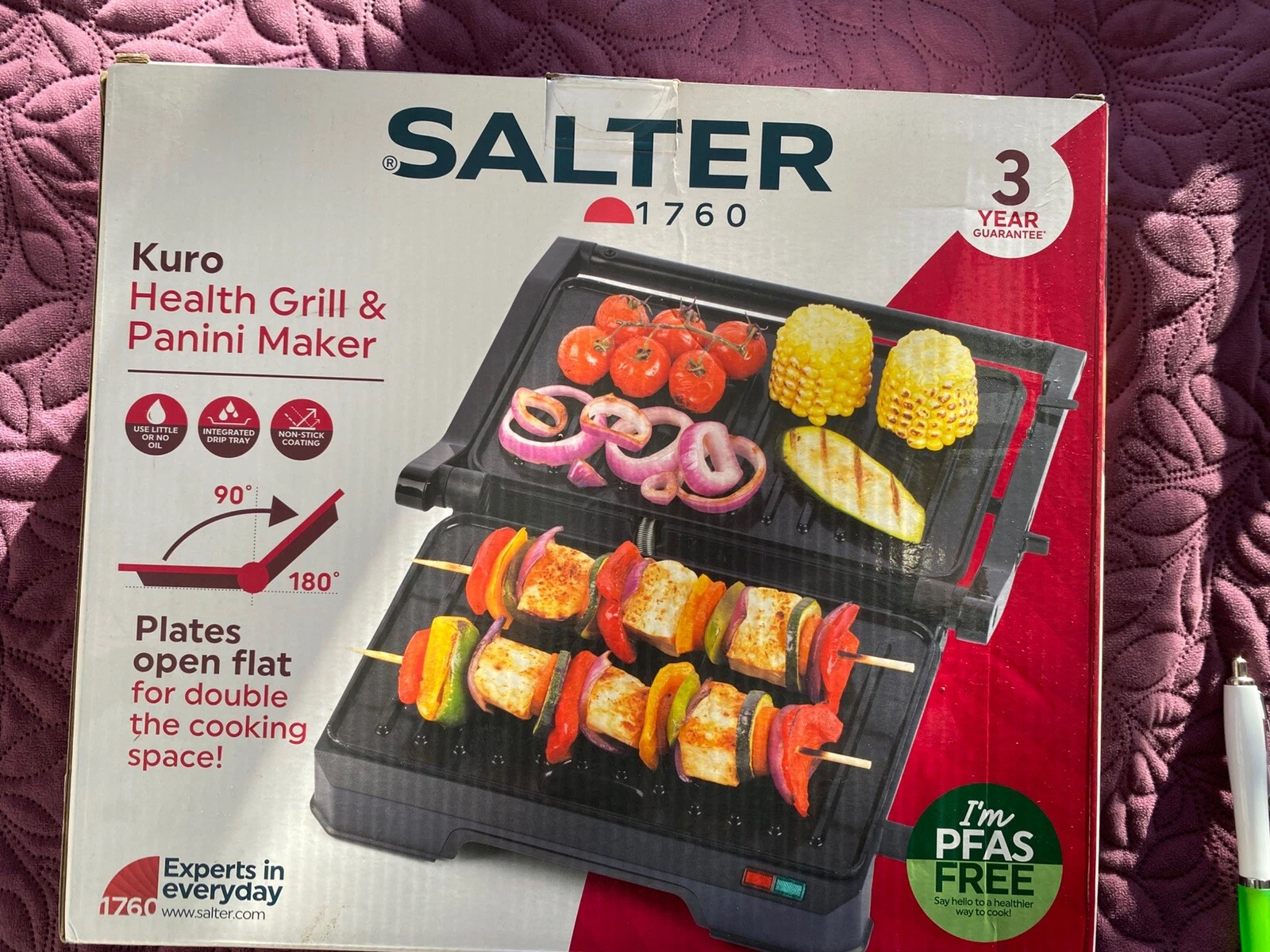 Salter Grill Health and Panini Maker New
Opens in a new window or tab