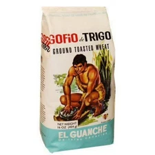 Gofio El Guanche. 16 oz Bag Pack of 6 - Ground Toasted Wheat / Gofio de Trigo 16