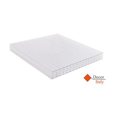 LASTRA POLICARBONATO ALVEOLARE TRASPARENTE EXOLON 1000x1050mm  Spessore 10 mm 4P
